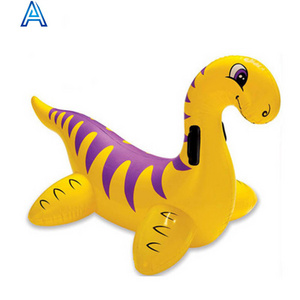 Durable vinyl PVC air blow inflatable dinosaur ride boat for summer outdoor pool water beach sea float ride on toy