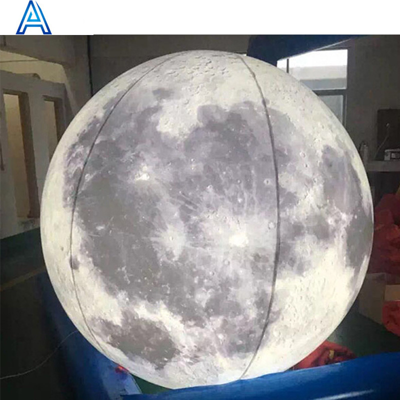 LED light decoration huge large big inflatable earth moon globe planet ball for exhibition party balloon