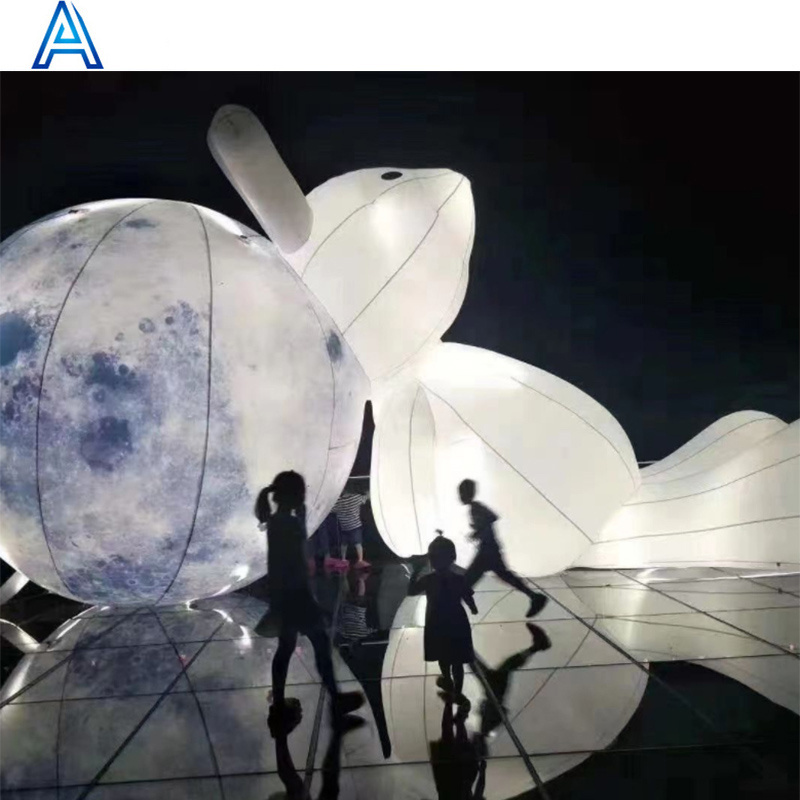 LED light decoration huge large big inflatable earth moon globe planet ball for exhibition party balloon