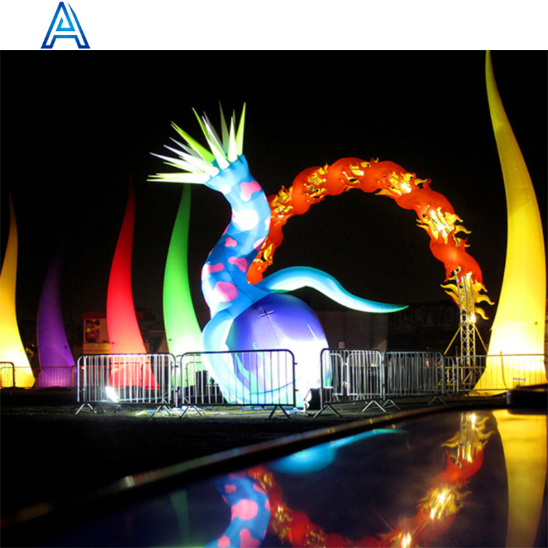 Giant huge large big blow up inflatable LED light park square street show even advertising decoration flower potting statue