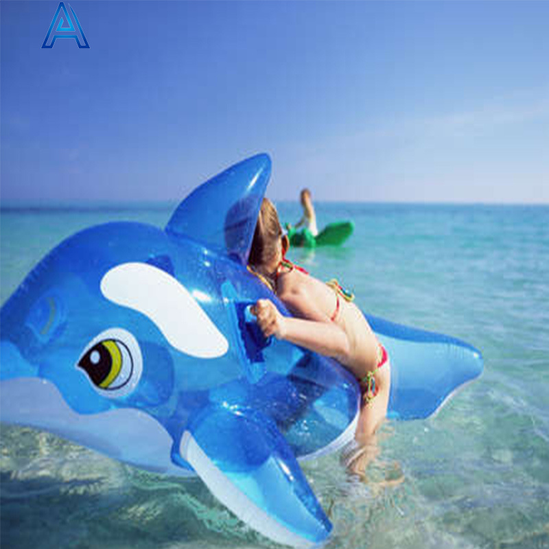 Pool lake river water float PVC inflatable whale fish dolphin shark 3D cartoon animal ride on toy for boat mattress mat custom