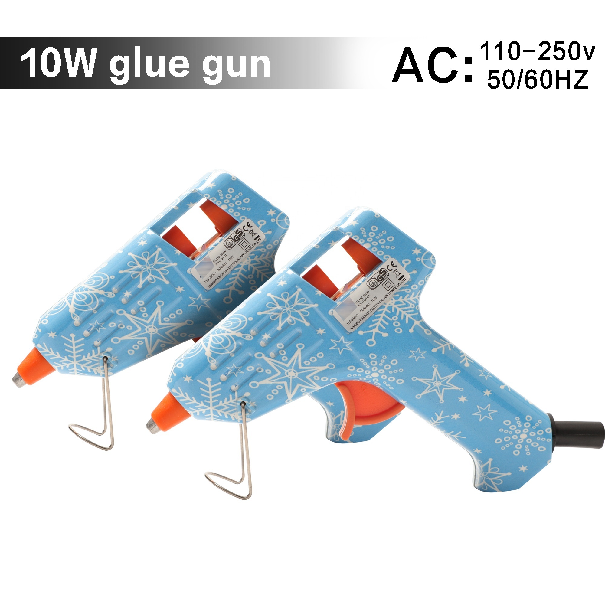 21501 Glue Gun Craft Tool 110-240V 10W Two Glue Sticks Hot Melt Glue Gun For DIY Repair Sealing Projects