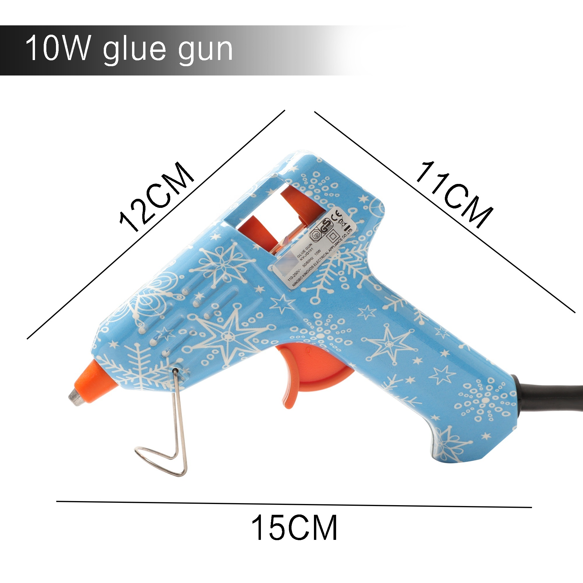 21501 Glue Gun Craft Tool 110-240V 10W Two Glue Sticks Hot Melt Glue Gun For DIY Repair Sealing Projects