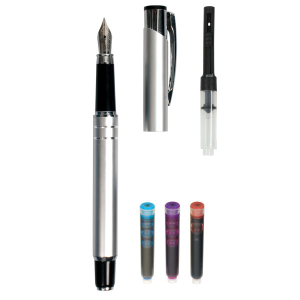 23823-23825 Calligraphy Pen Metal Fountain Pen Kit Include 1 pen 3 Ink Cartridges 1 ink converters for Writing