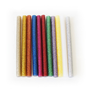 21507 7.5*100mm Headcard Colorful Silicone DIY glitter Hot Melt Glue Sticks