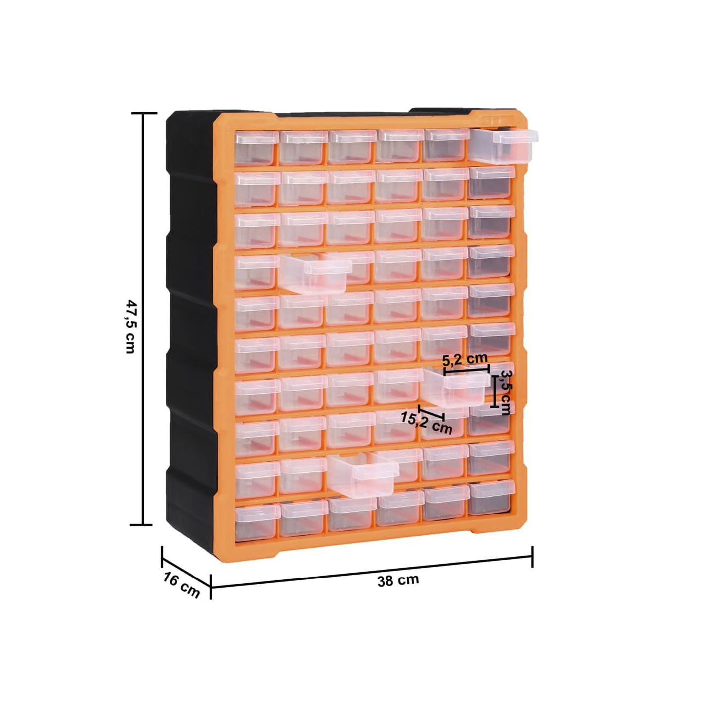 29630 60 Compartments Desktop Plastic Storage Drawers Cabinets box parts storage box for Hardware Parts Crafts Beads or Tools