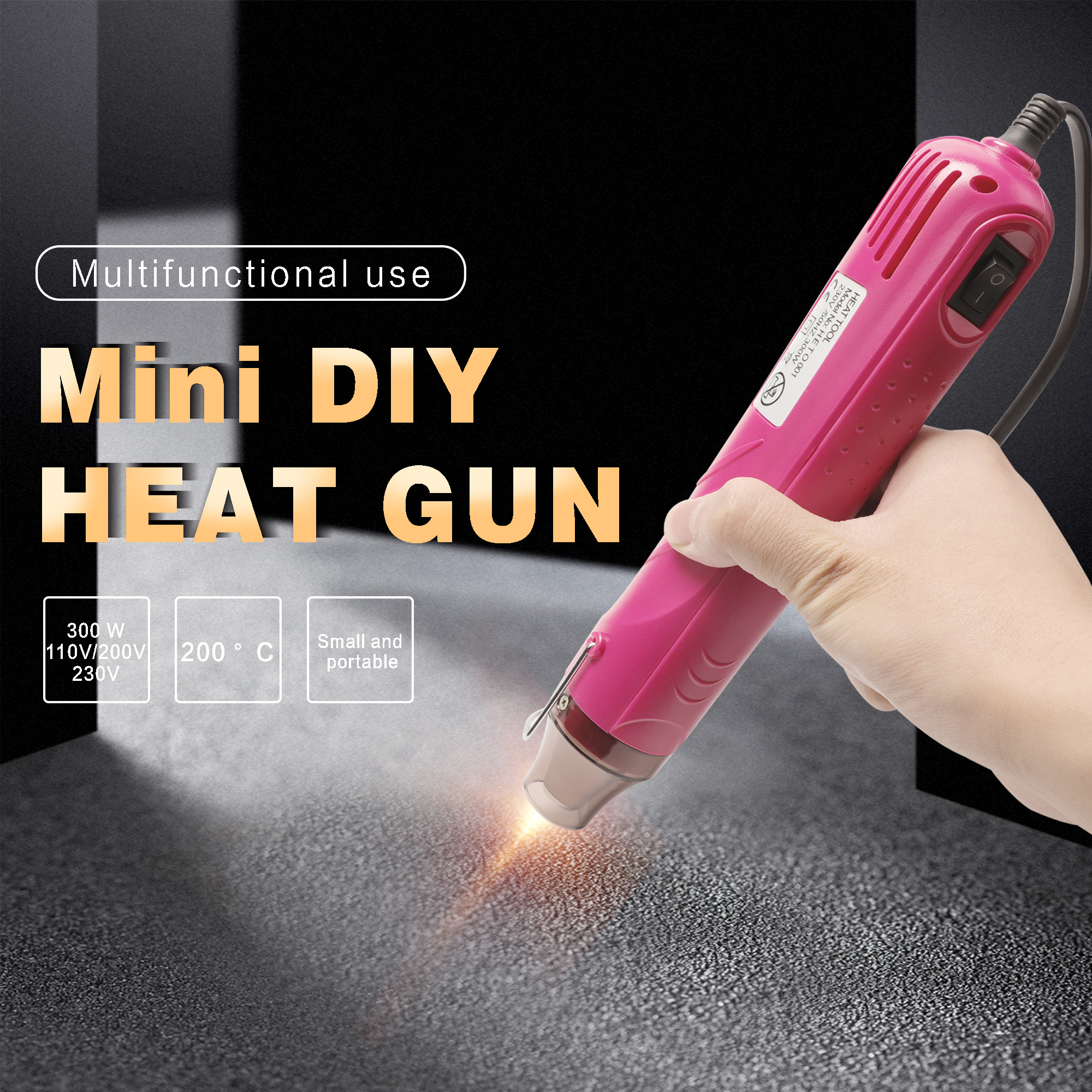 21332 110V 220V Mini Handheld Hot Air Gun heat gun 300W Portable Heat Gun for DIY Craft Embossing