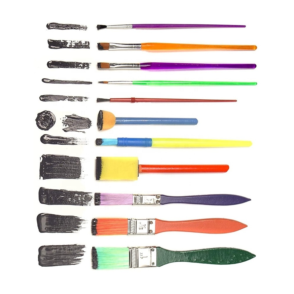 21346 25pcs Professional painting brush painting brushes set artist with plastic handle