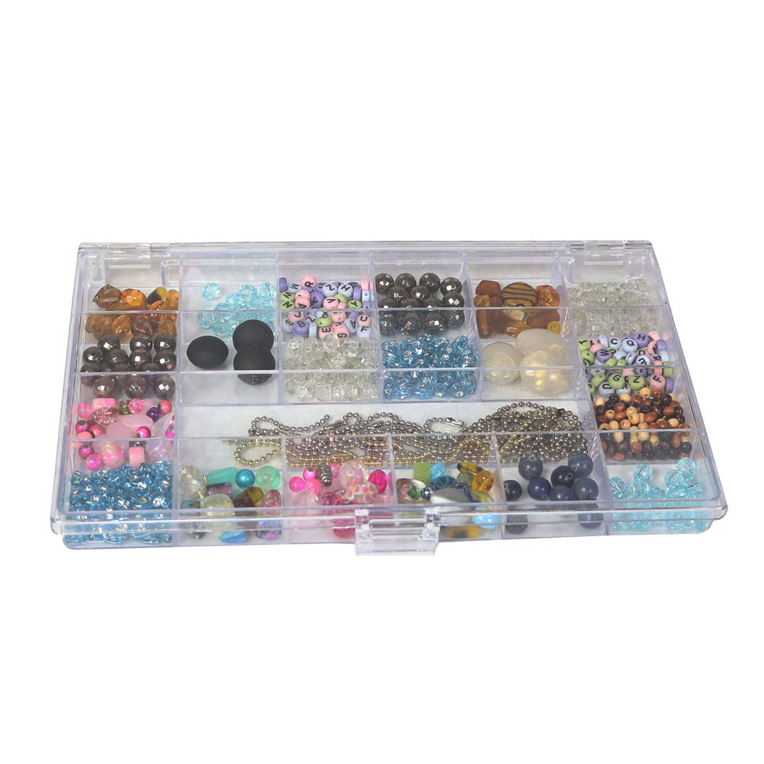 21991 Walmart Hot selling 21 compartments Bead Storage box Acrylic Storage box for small craft items rhinestone tools