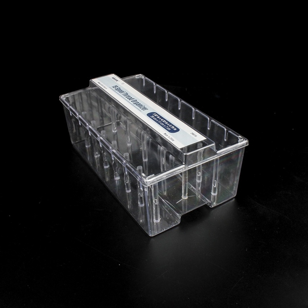 29515 21spool Plastic transparent sewing storage case Embroidery thread organizer stackable box