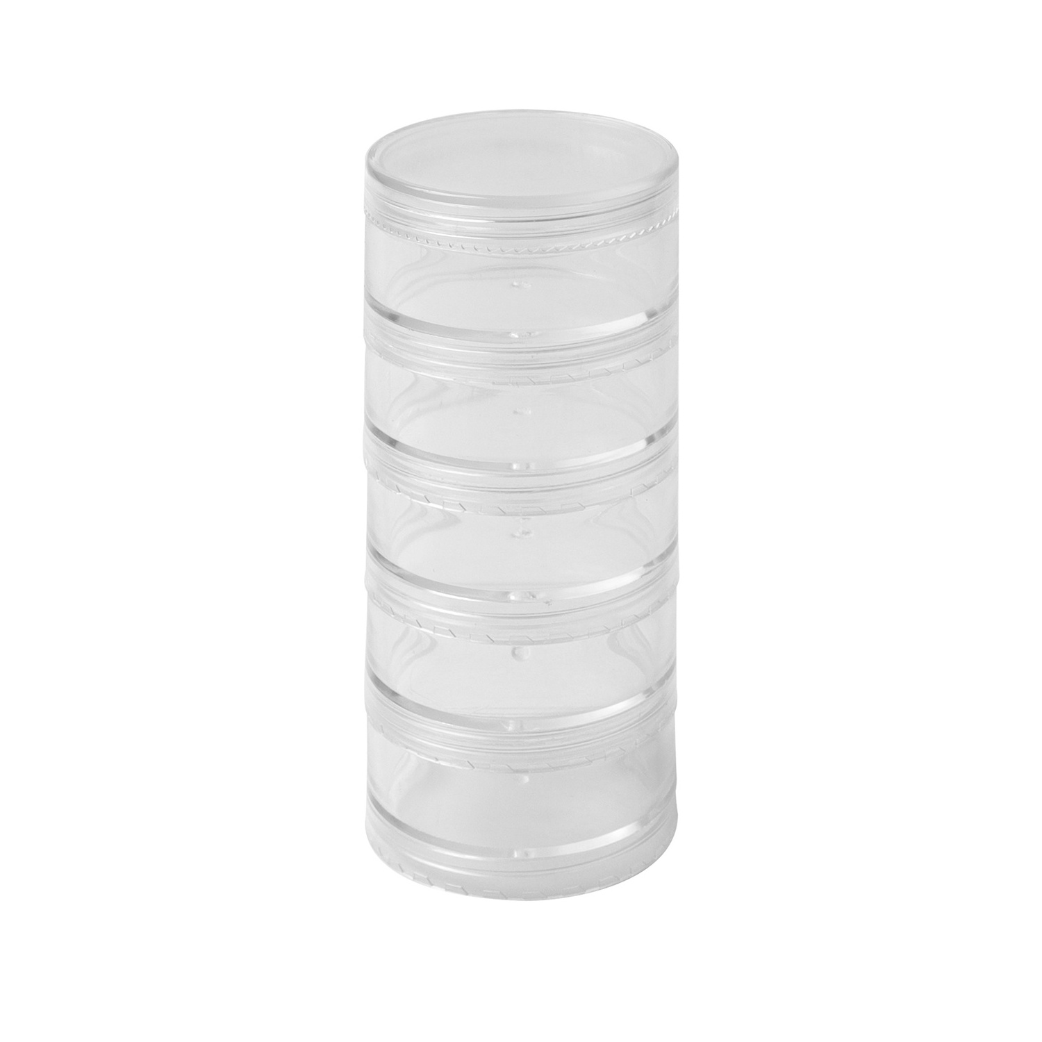 21833 15G/30ML Round Cabinet 5 Rows (5 Tiers/Columns)Stackable Plastic Storage /Stackable Jars for Buttons,Crafts