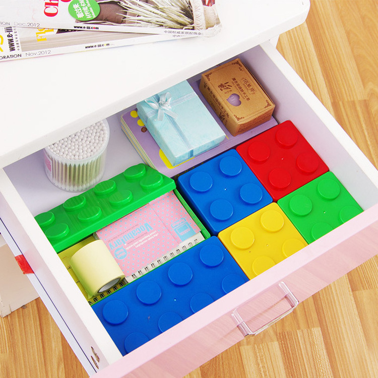 Block Storage box Creative shape Home Plastic Storage box for kids Toy storage box