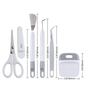 28081 Craft Weeding Tools Scrapbooking Vinyl Tools Including Sticker Tweezers, Scissors, Spatula, Weeder, Scraper