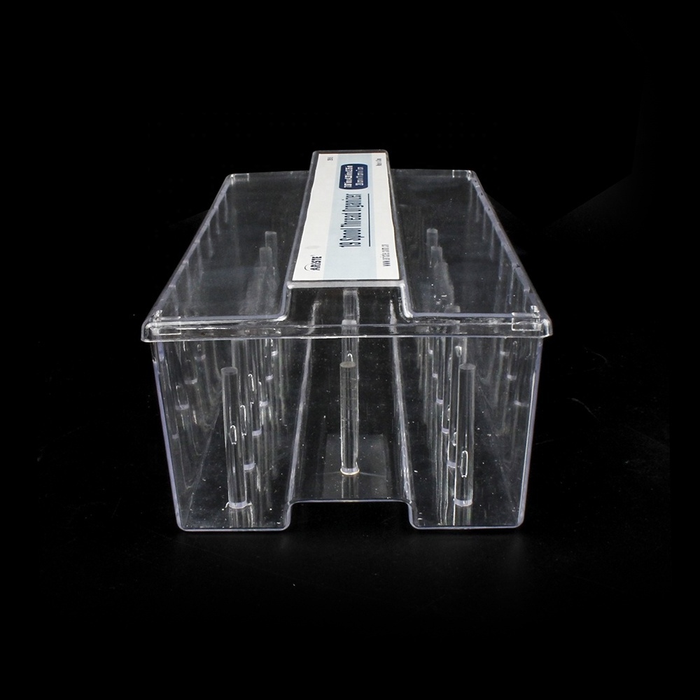 29515 21spool Plastic transparent sewing storage case Embroidery thread organizer stackable box