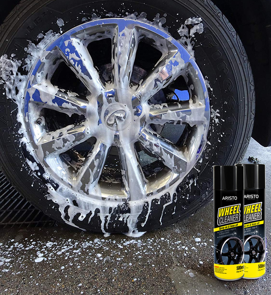 Wheel Cleaner, Aristo cleaner for steel, alloy and chrome wheels 500ml OEM