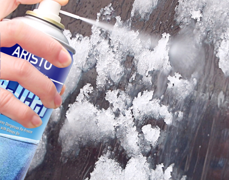 Aristo Windshield Spray De-icer, melts ice fast