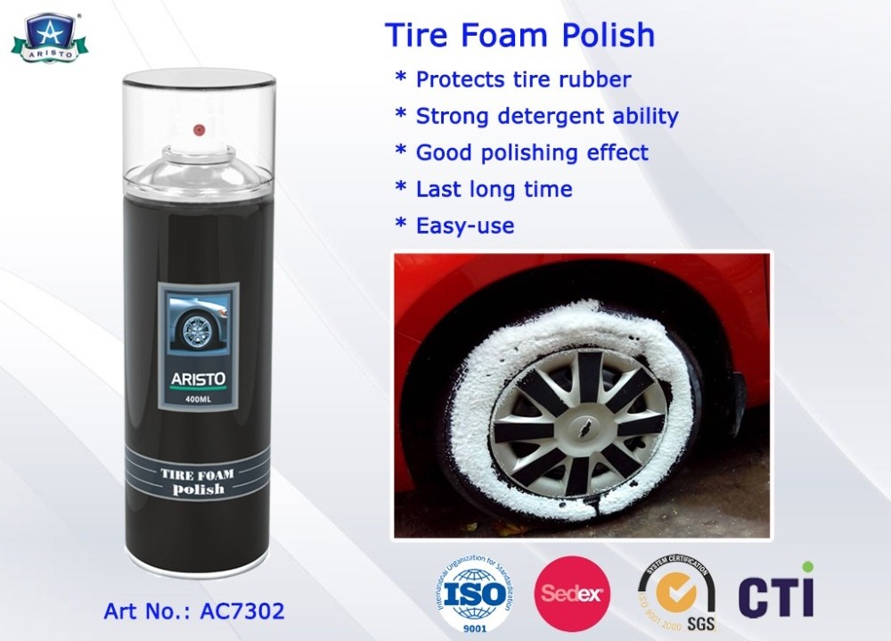 400ml Car Care Tire Foam Polish / Tire Cleaner Spray / Spray Tire Foam cleaner