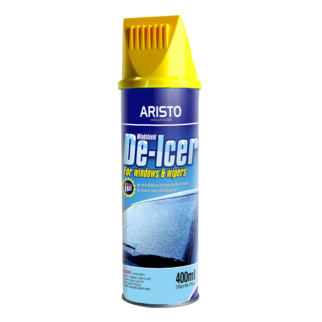 Aristo Windshield Spray De-icer, melts ice fast