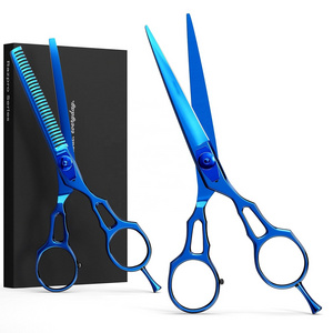 5.5" Razor Edge Japanese Steel Hair Cutting Scissor Professional with Thinning Shears for Hair Cutting 2 Pcs Hair Cutting Shears