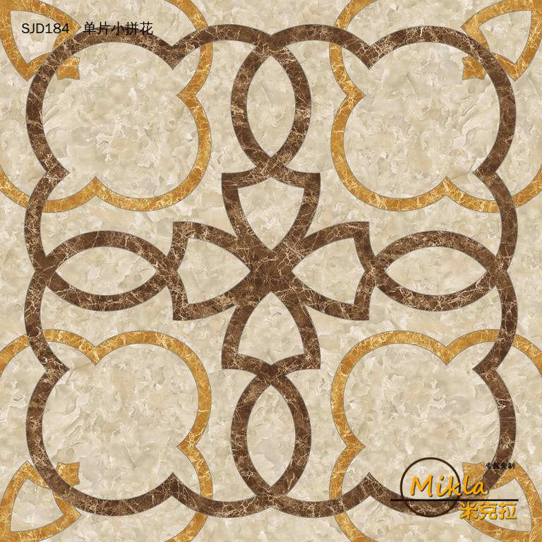 Fashionably Designed Sri Lanka Black Line Puzzle Pattern Decorative Floor Tiles