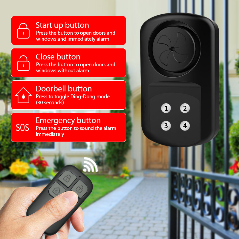 wireless yard shop security device theftproof alarm buzzer button equipment anti theft sensor system