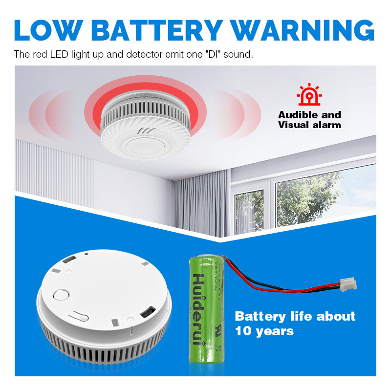 Photoelectric Sensor 85Db Fire Smoke Leak System Wireless Cigarette Wifi Tuya Smart Smoke Detector Fire Alarm