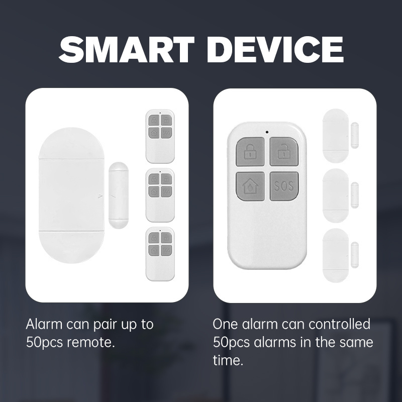 House Smart Wireless Security Window and Magnetic Door Alarm Sensor for Anti Theft with Remote