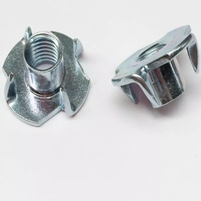 Reusable insert t nut M4 M5 M6 tnuts Tee pronged nut for swivel chair furniture nut Threaded Fastener