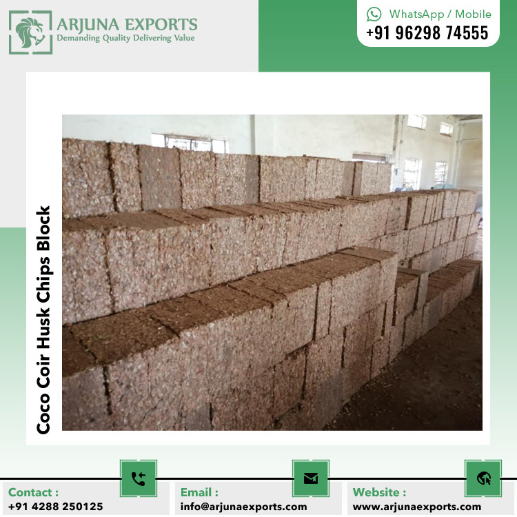 Factory Direct Supply Whole Sale Price Natural Coco Coir 5kg Husk Chips Bricks For Cucumber Crops