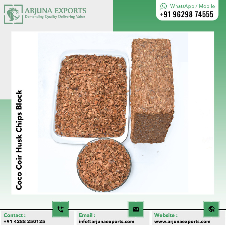 Premium Quality Bulk Coco Coir Husk Chips Block 5kg for Floor Bedding for Pet Animals (Terrarium) at Competitive Price