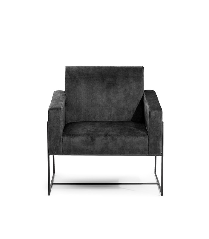 Laynsino Black Velvet Single Sofa Living Room Furniture Leisure Velvet Arm Chair stylish chair with a modern design