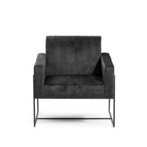 Laynsino Black Velvet Single Sofa Living Room Furniture Leisure Velvet Arm Chair stylish chair with a modern design