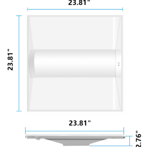 NLC listed high rebate smart control led troffer fixture 2x2 2x4 cct/brightness adjustable