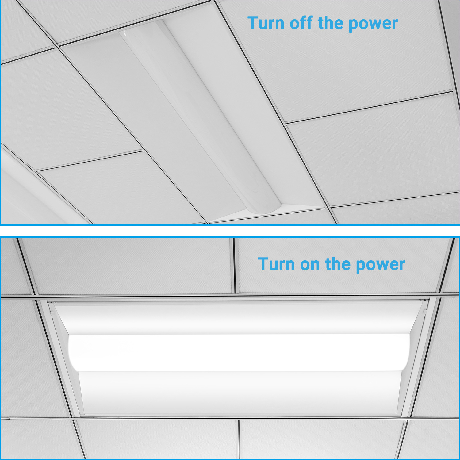 Recessed Led Troffer Retrofit Light 2x2 / 2x4ft 0-10v Dimming American Led Panel Light 12w 20w 24w 28w 30 W 40w 50w