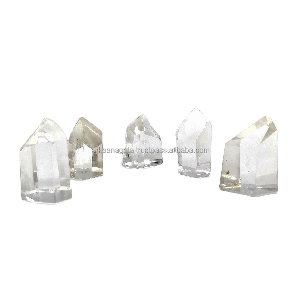 Wholesale Clear Quartz Crystal Point Crystal Gemstone Crystal Stone point  hand polished hand made sun shine for sale