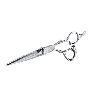 Damascus barber scissors pattern 440C steel hair salon styling Damascus scissors tools 6 inch Japanese hairdressing scissors