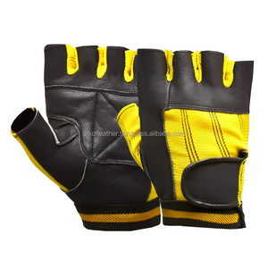 Leather Palm Wheelchair Glove Half Finger Wheelchair Gym Padded Gloves With Customized Logo And Design