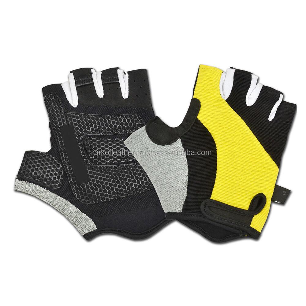 Leather Palm Wheelchair Glove Half Finger Wheelchair Gym Padded Gloves With Customized Logo And Design