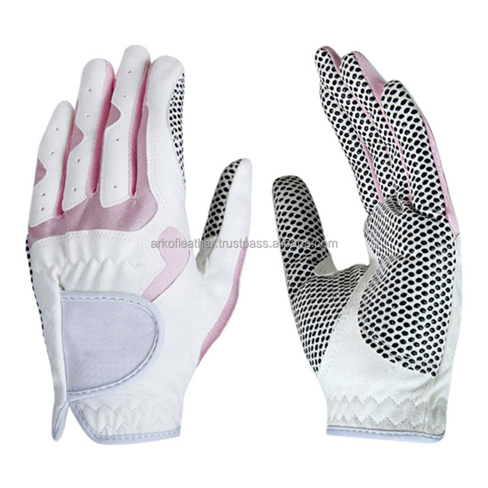 Wholesale Golf Gloves For Men's White Leather Golf Gloves High Quality Leather Men's Golf Gloves