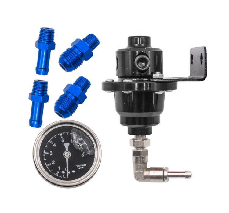 Automobile parts refitting adjustable fuel pressure regulating valve fuel supercharger universal pressure regulator with gauge