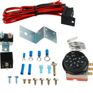 12 volt adjustable electric radio fan heat dissipation control relay harness kit