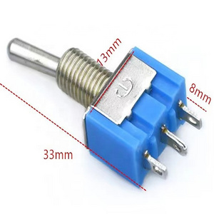 Light Blue Mini 3-pin Rocker Switch SPDT Switch 6A 125V Micro Toggle Switch MTS-102 103