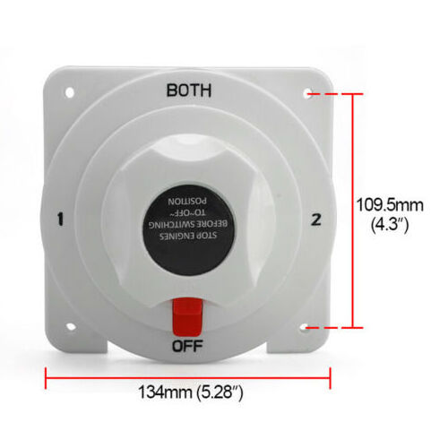 Marine Dual Battery Selector Switch for Boat/RV Car ATV Truck Motor Isolator