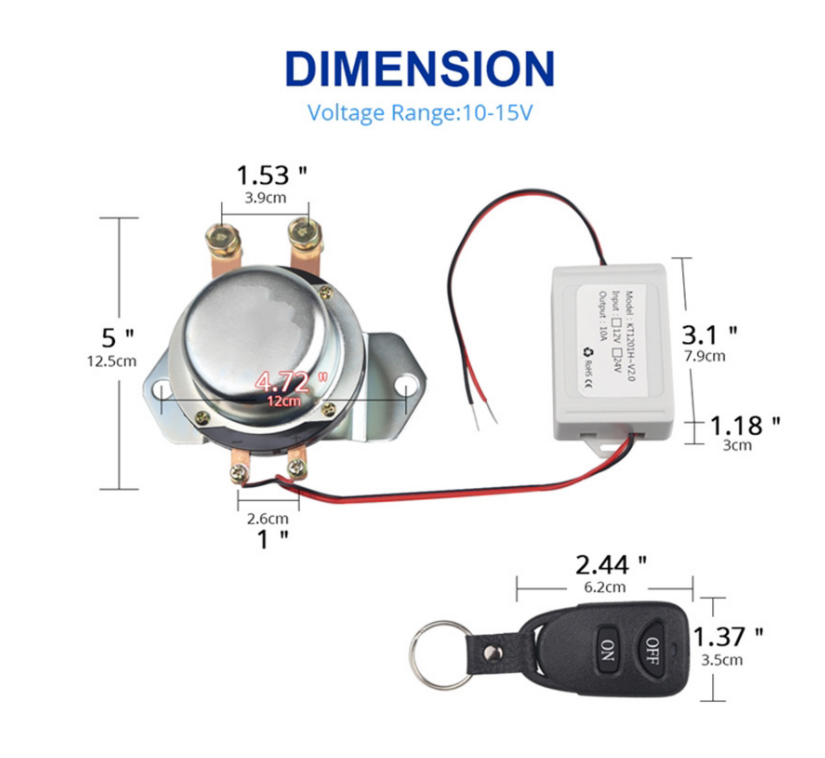 Wireless Remote Control 12V 180A Isolator Battery Disconnect Car Auto Battery Switch