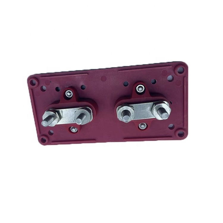 200A 48V  Bus Bar Power Distribution Box Terminal Block for Heavy Duty Red