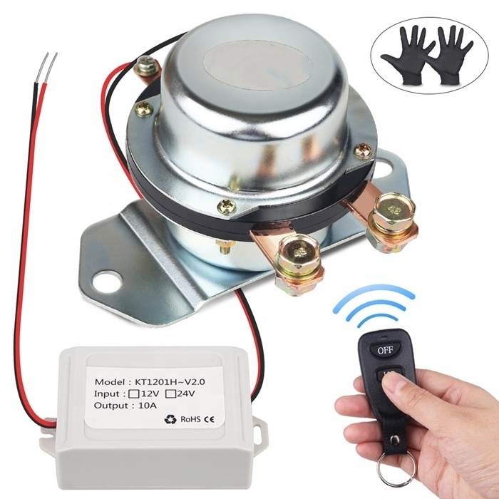 Wireless Remote Control 12V 24V Isolator Battery Disconnect Car Auto Battery Switch Solenoid Electromagnetic