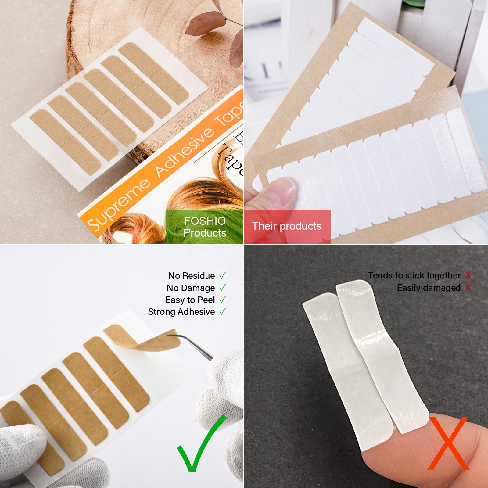 Tape-in Extension Solution System Replacement Tape for Hair Extensions Tape Hair Extension Remover Tool Kit