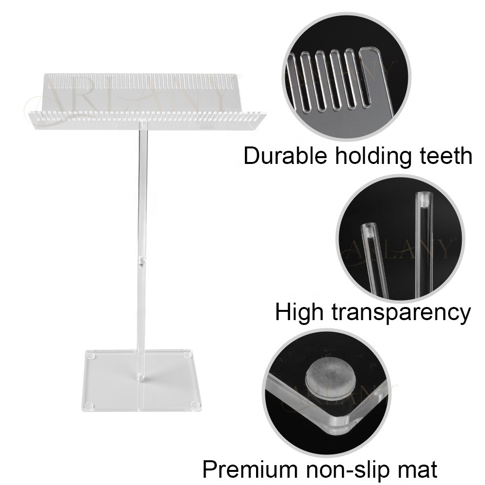 ARLANY Dismountable Acrylic Wig Hair Extension Holder Stand Rack Hair Extension Display Rack for Beauty Hair Salon