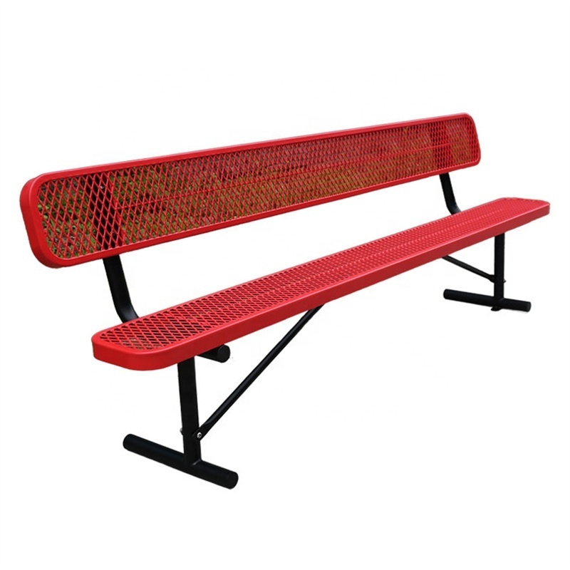 outdoor park 6ft 8ft expanded metal bench seat outside street extra long steel bench seating public garden patio bench chair