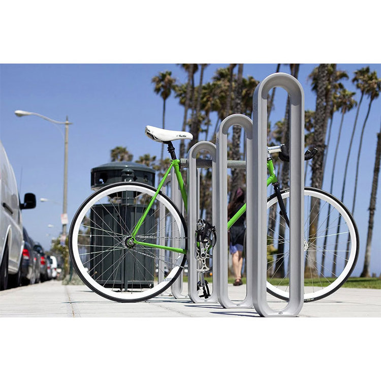 custom outdoor street public metal vertical bike storage stand outside roadside bicycle parking rack with lock